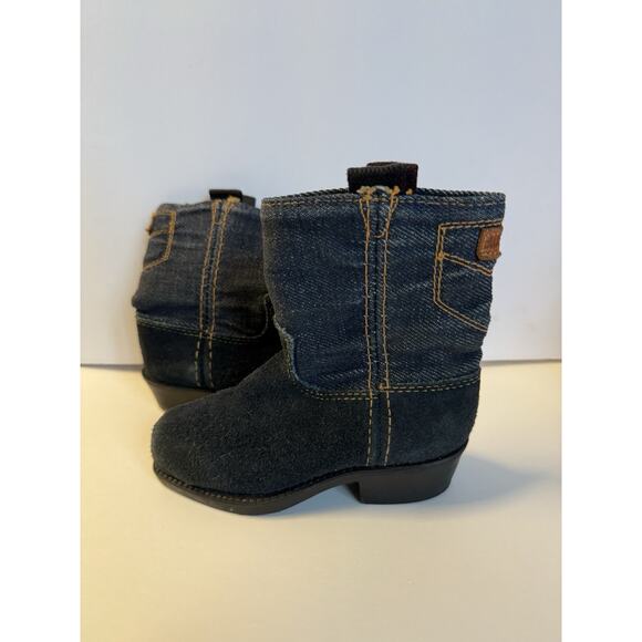 Dingo Toddler Cowboy Boots Size 5.5D Denim Suede Made In USA Western Rodeo - Picture 11 of 11